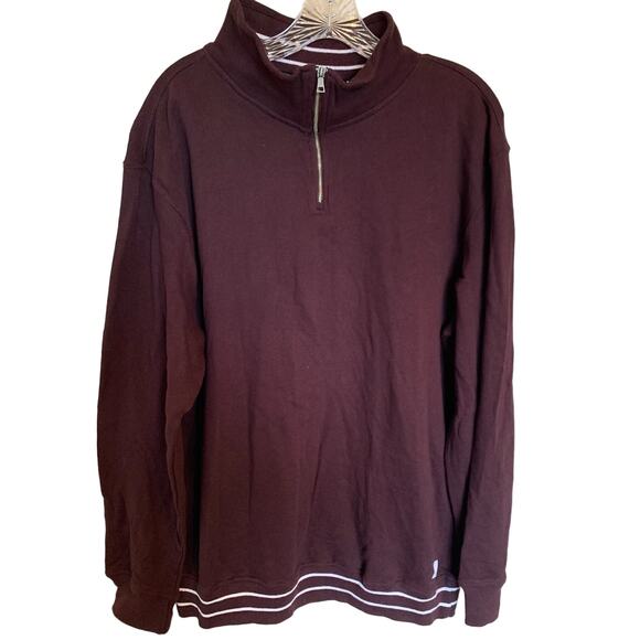 MBX 1/4 zip pullover size XXL wine color NWT 100% cotton - Picture 1 of 9